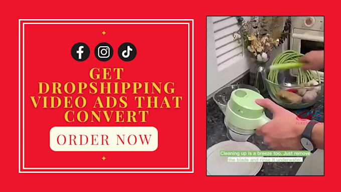 create hooking dropshipping video ads for tik tok, facebook