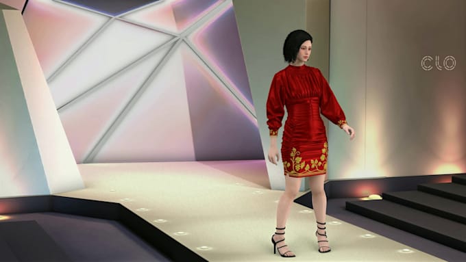 convert 2d patterns into 3d virtual garment with clo3d