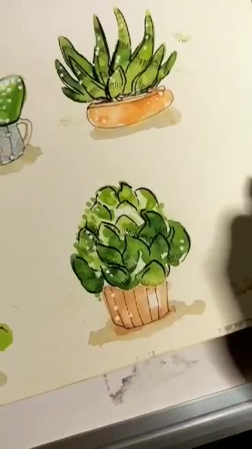 illustrate anything with simple,basic style in watercolor