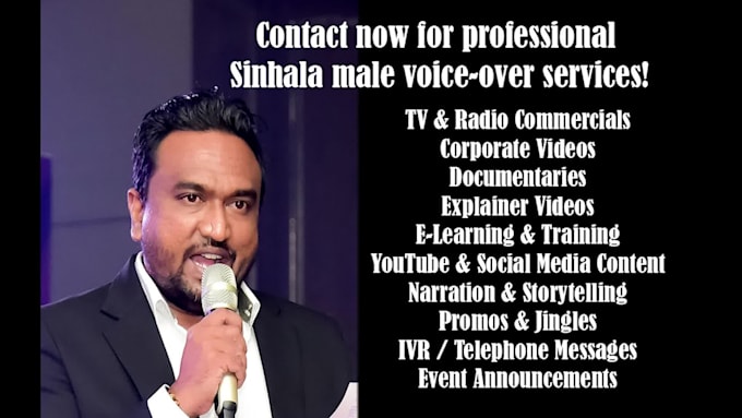 record sinhala voiceover dubbing with studio quality