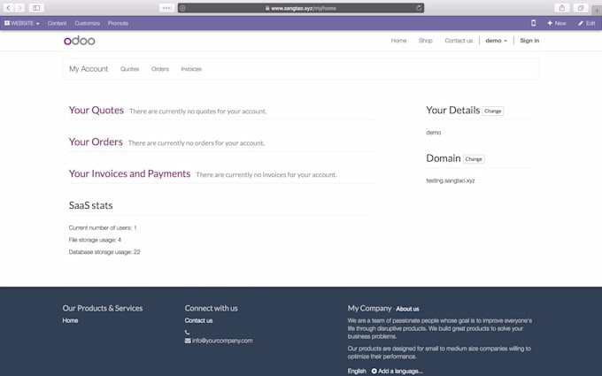 setup odoo saas v1 from v9, v10, v11 to become odoo owner