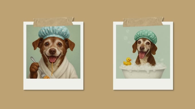 create custom ai generated dog portraits in fun and creative styles