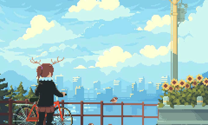 create pixel art lofi loop animations retro 8bit 16bit designs game assets