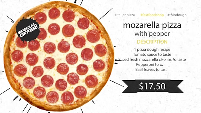 design food menu, board menu, flyer or motion