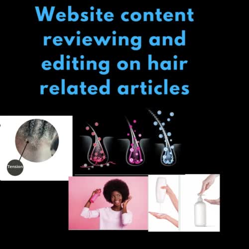 review, and optimize hair care and hair loss articles