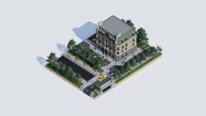 Pre Rendered Isometric Render your 3d model in isometric style as image and animation video by ...