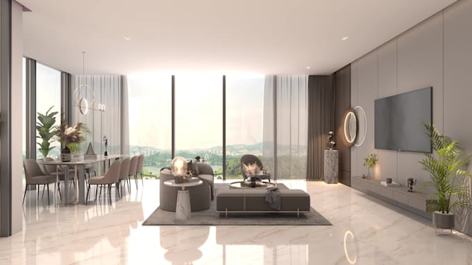 do modern apartment interior design, 3d apartment layout