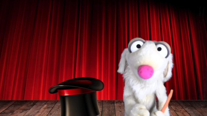 Demandez à barney le lapin magique de créer une vidéo de marionnettes.