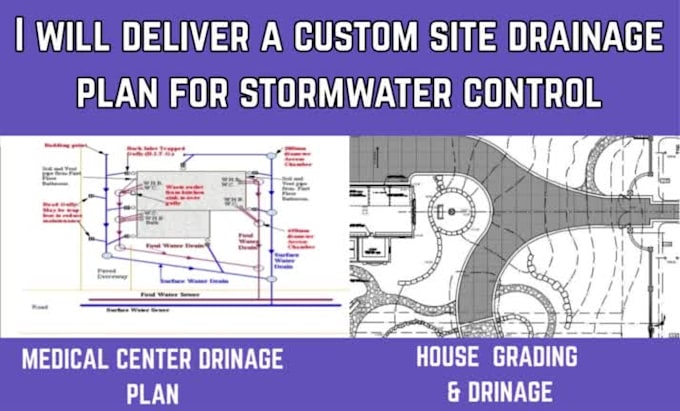 Create structural stormwater drainage plan design, water supply site ...