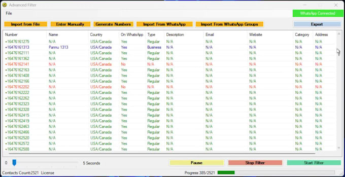 provide up to date whatsapp number leads in day