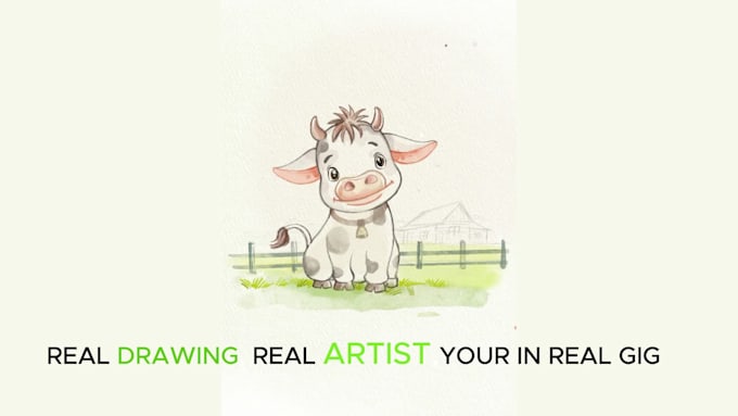 draw watercolor cartoon and illustrations