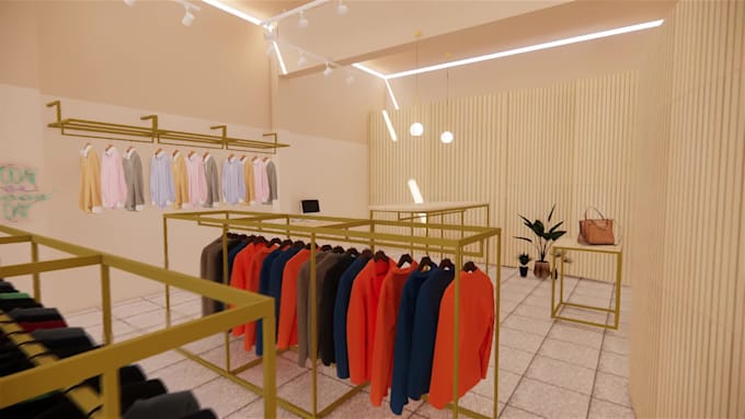 diseñaré el interior de tu local comercial con visualización 3d