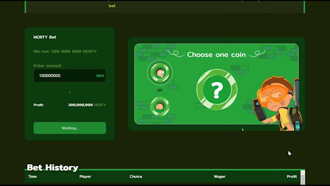 create coinflip, dice games project using chianlink vrf