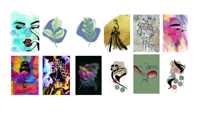 create digital line art, make creative abstract line art