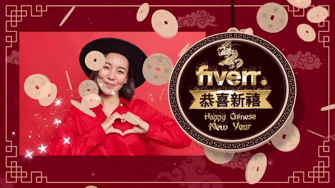 create chinese new year greeting video