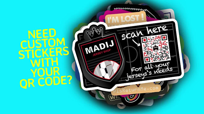 make sticker design with qr code integrated