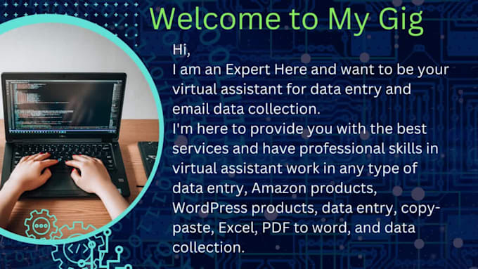 assistant for data entry, email data and lead collection