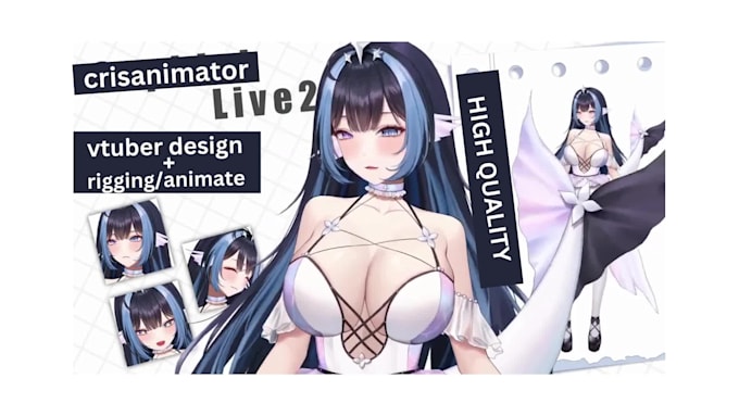 do 2d vtuber model,vtuber rigging,2d vtuber animated,vtube studio
