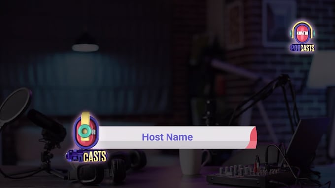 create podcast intro, logo animation, bug animation