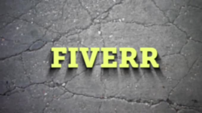 create a amazing 3D zoom in intro with your logo and or text