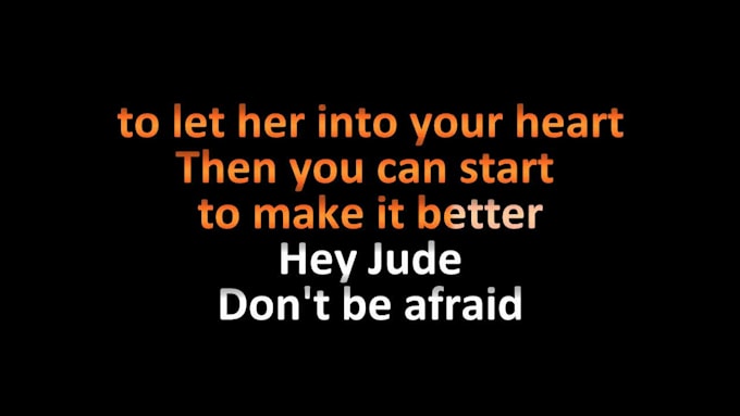 make a karaoke style sing along video with lyrics