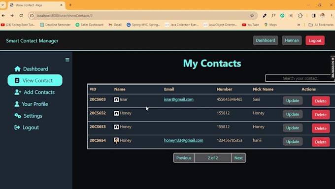 create java spring boot spring mvc angular thymeleaf hibernate rest api projects