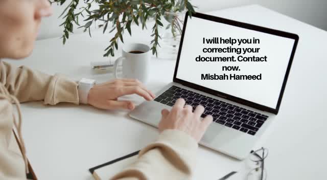 help in proof reading and correction