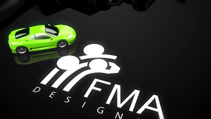 create automotive car intro logo animation