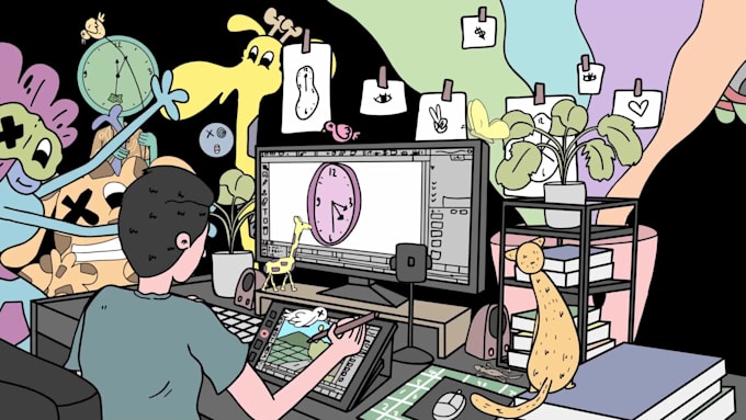 create lofi loop animations for you