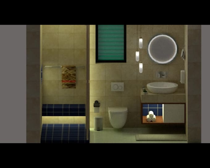 render your bathroom design to 2d and 3d drawings