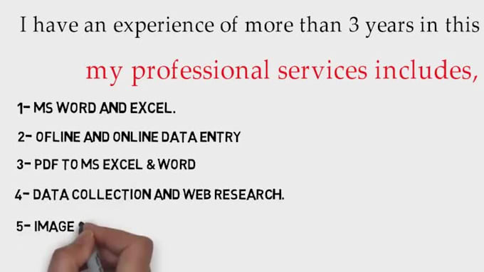 professional work excel,ms word,power point and data entry