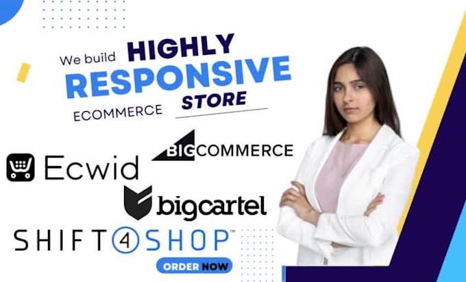 design a responsive ecwid bigcommerce big cartel shift4shop ecommerce store