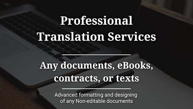 provide english translation of your documents, ebooks, contracts