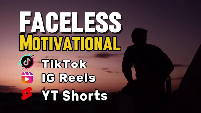 create motivational faceless youtube tiktok and ig shorts videos