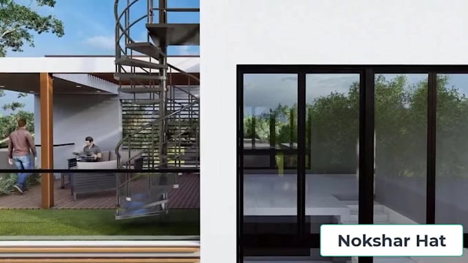 create realistic 3d exterior rendering and architectural designs
