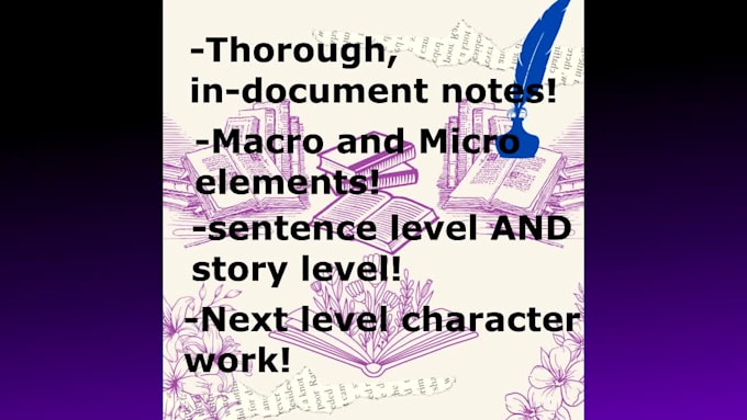 do an in depth developmental edit of your novel
