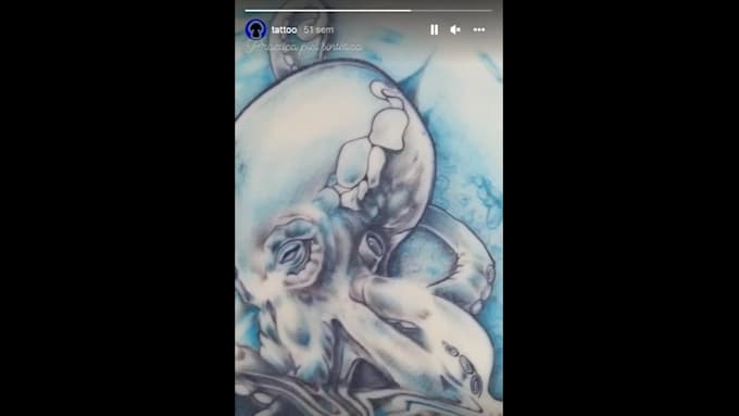 do tattoo design color and line art