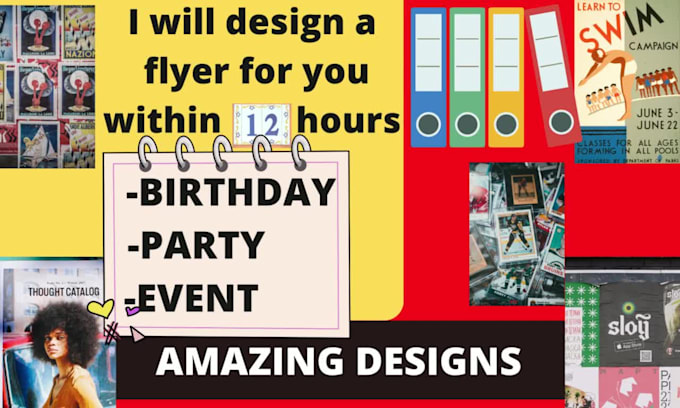design birthday flyer, event flyer and night party flyer