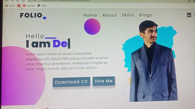 create professional photography, landing page or CV website