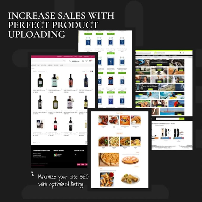 manually upload products with SEO keywords to boost sales