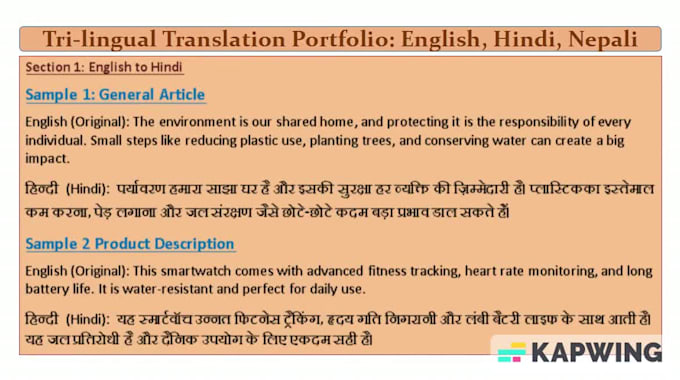 provide english to hindi and nepali translation, data entry, typing