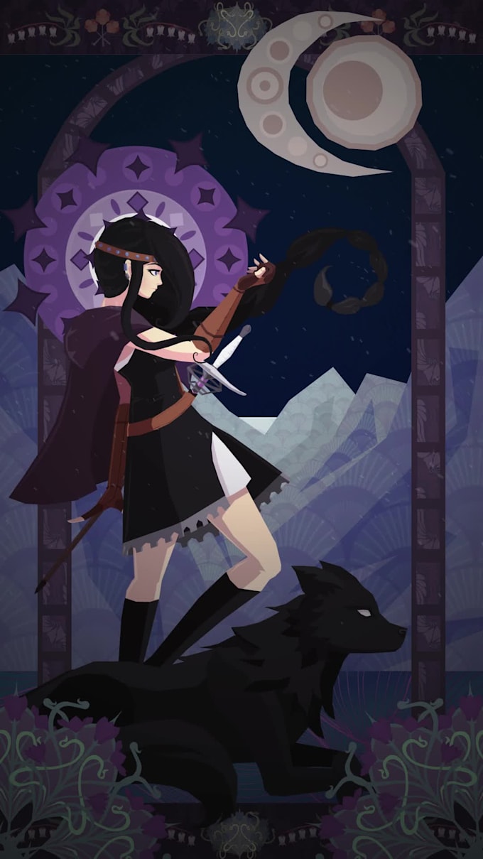 make an animated, character based live phone background