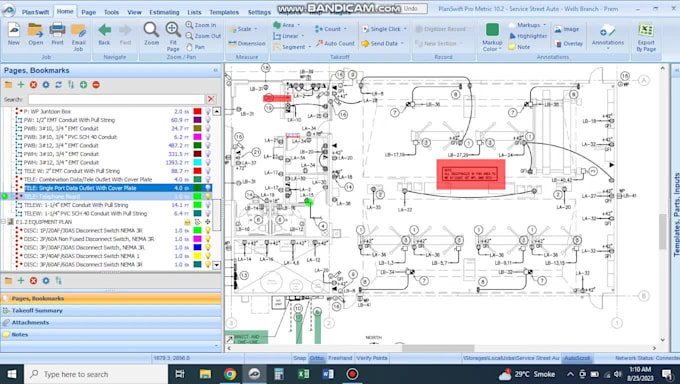 do electrical takeoff and design for building