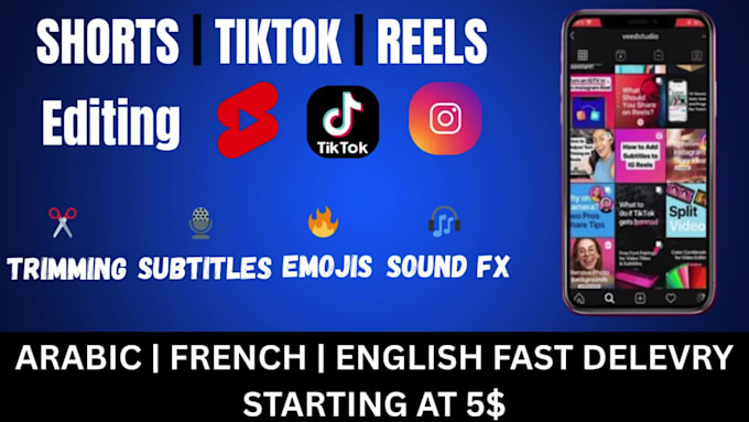 edit viral tiktok or youtube shorts with captions