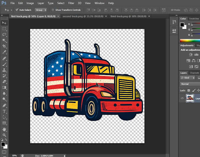custom designed truck logo that fuse complexity
