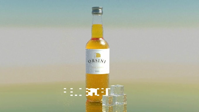 make a 3d realistic bottle model