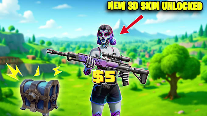 create 3d fortnite thumbnails for youtube and streamers