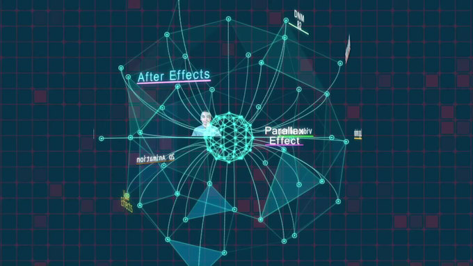 intro or outro for youtube using particles or plexus