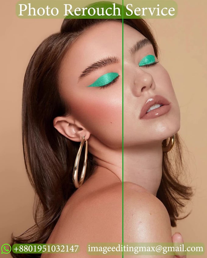 do headshot retouch and high end beauty retouch