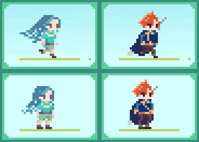 do pixel art character animation